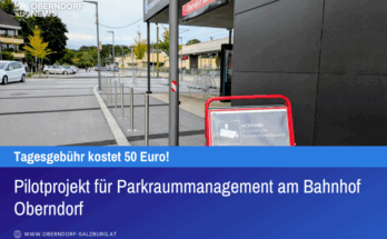 Pilotprojekt für Parkraummanagement am Bahnhof Oberndorf