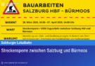 Streckensperre zwischen Salzburg und Bürmoos