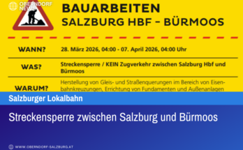 Streckensperre zwischen Salzburg und Bürmoos